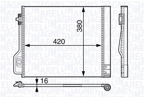 MAGNETI MARELLI Lauhdutin, ilmastointilaite 350203711000